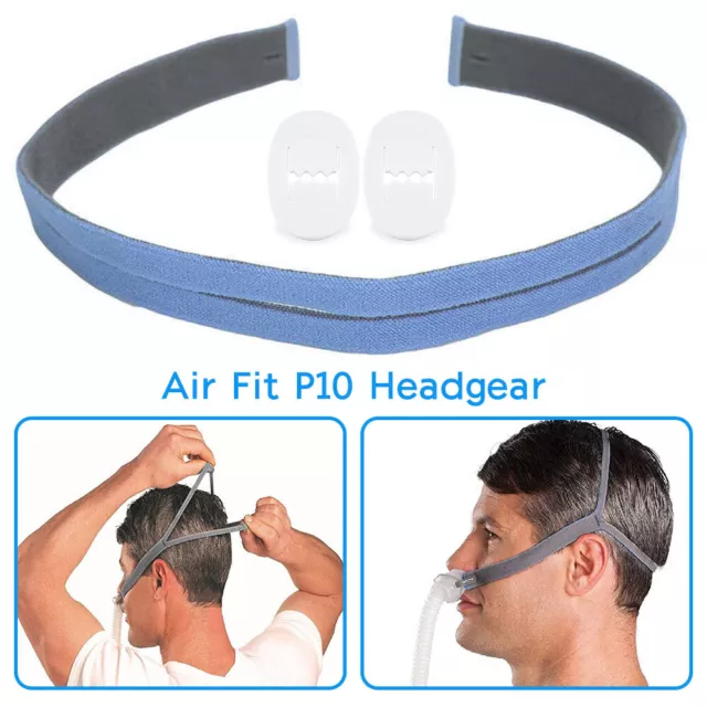 Ersatz-Kopfband für die ResMed Airfit P10 CPAP-Maske mit Clips Blau