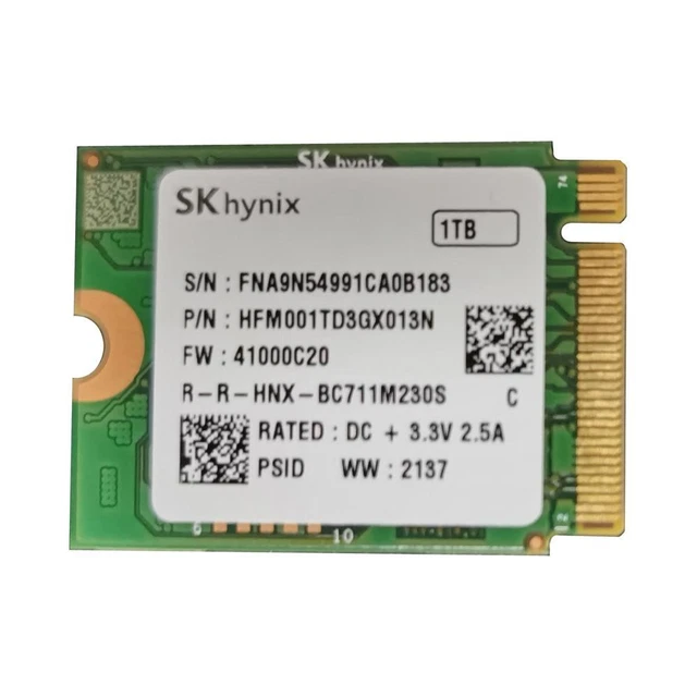 SK HYNIX BC711 1TB M.2 2230 SSD (C20 Firmware) for DIY CFexpress Type B