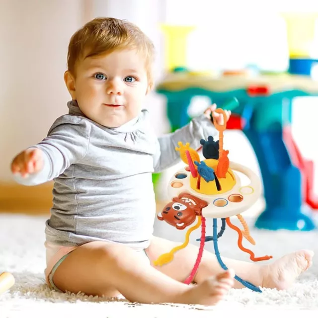 Bébé Jouets sensoriels Deting Plaything Jouet extensible Corde de traction