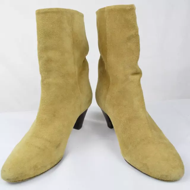 Isabel Marant Etoile Dyna Suede Camel Tan Mid-calf Ankle Boot Size 37 EU 7 US