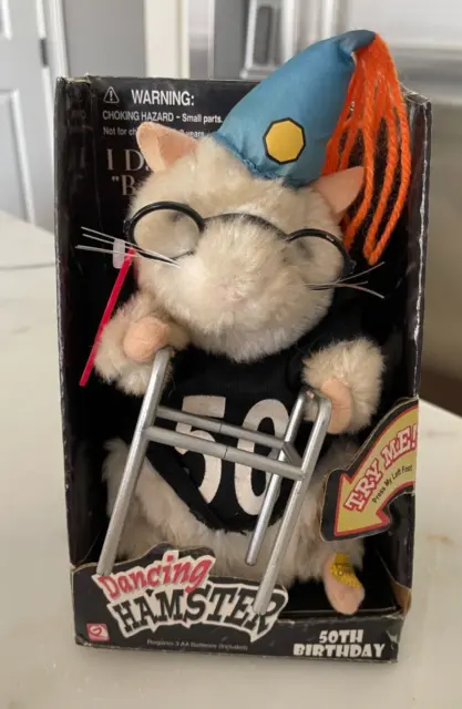 Vintage Gemmy 50th Birthday Dancing Hamster from 2003 WORKS