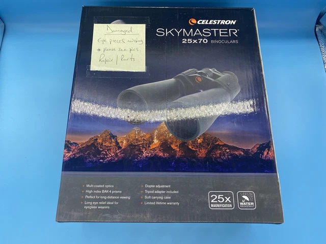 *DAÑADOS* Binoculares Celestron 71008 SkyMaster 25 x 70, negros