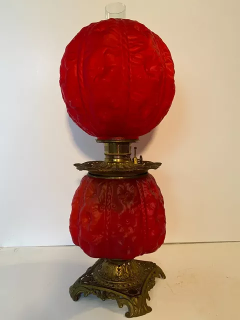 Gwtw gone with the wind parlor banquet victorian oil kerosene old antique lamp