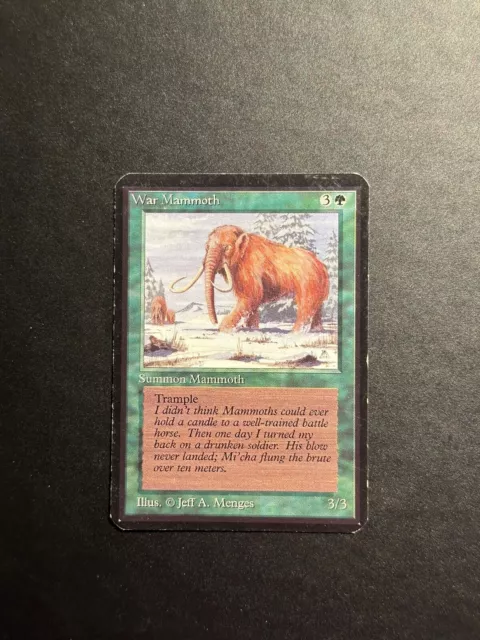 Magic The Gathering Mtg ALPHA WAR MAMMOTH LP GD