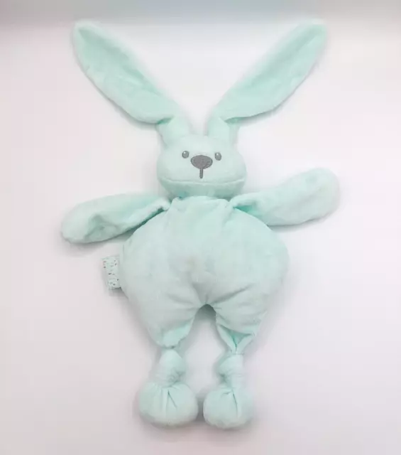 Doudou peluche lapin Lapidou vert clair menthe NATTOU 30/50 cm yeux nez gris