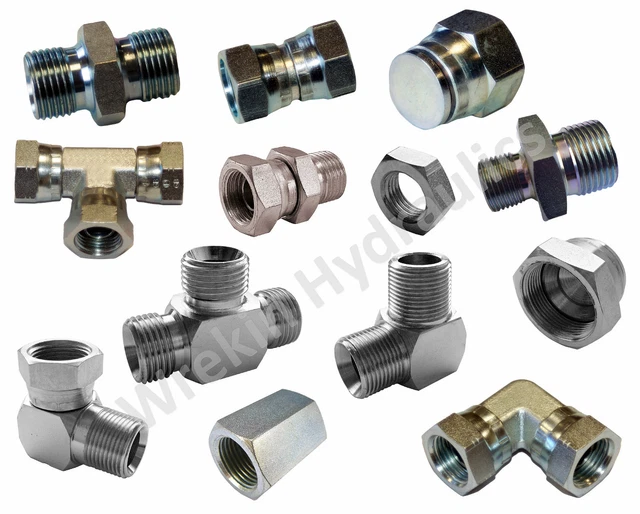 HYDRAULIC FITTINGS BSPP Male & Female *BSP ElbowStraightTeeSwivel