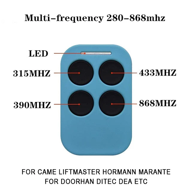 MULTI FREQUENCY REMOTE Control Garage Replicator 280-868MHz Handheld ...