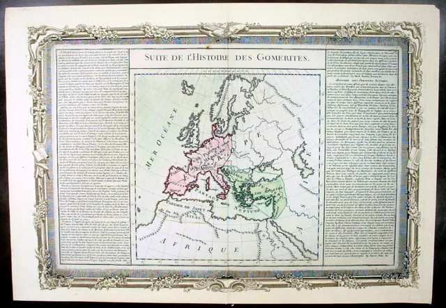 1780 Brion De La Tour Large Antique Map of Europe & Africa - Geomerites