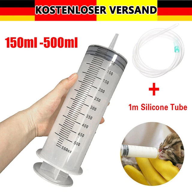 Spritze Große Einwegspritzen 150ml/250ml/500ml Einlauf Kapazität Einlaufpumpöl✅✅