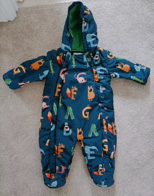 M&S Baby Snowsuit 9-12 Months Pramsuit Padded