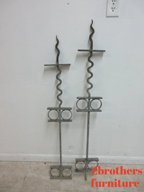 Pair Antique Garden Gate Door Trim Architectural Salvage