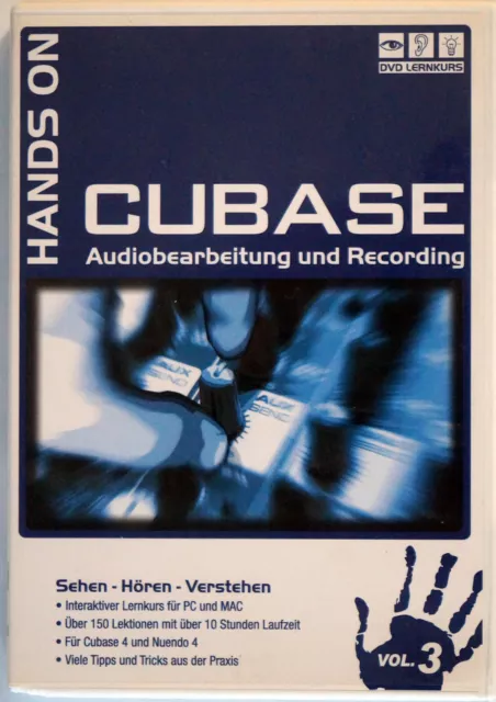 DVD Lernkurs Hands on Steinberg CUBASE Nuendo Vol. 3 mit 10 Stunden Laufzeit