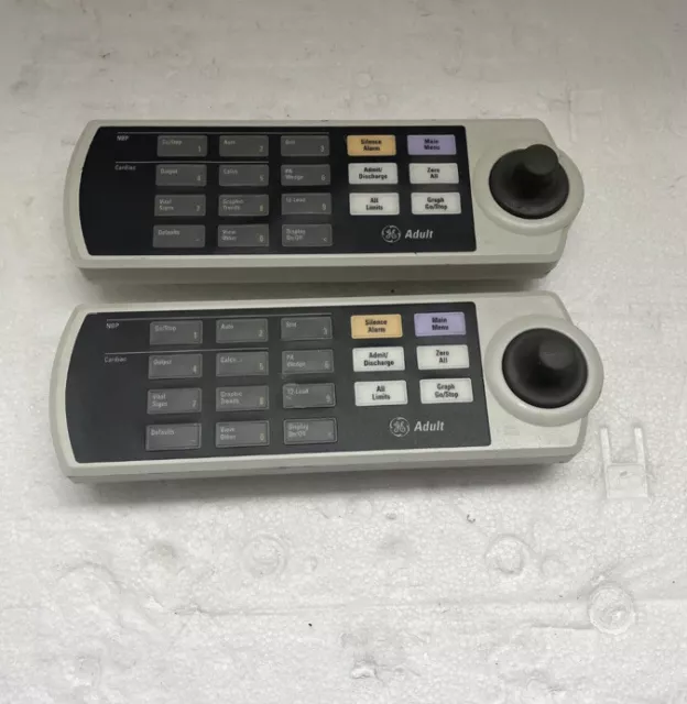 GE Solar 8000 Adult Patient Monitor Remote Control Keypad Lot Of 2