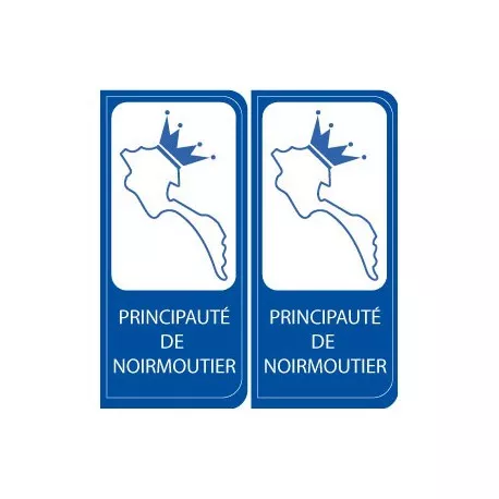 Ile de Noirmoutier principauté autocollant sticker plaque immatriculation adhési