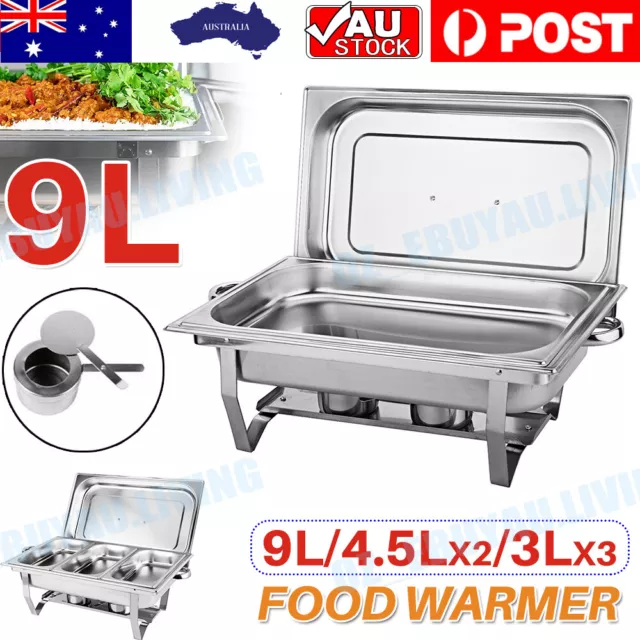 9L 304 Insulated Food Warmer Bain Marie Food Warmer Buffet Chafing Dish Warmer