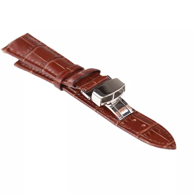 Mens Watch Brown Band Relojes Para Mujeres Butterfly Buckle