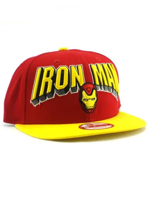 New Era Iron Man 9fifty Snapback Hat Adjustable Marvel Comics Hero Epic Avengers