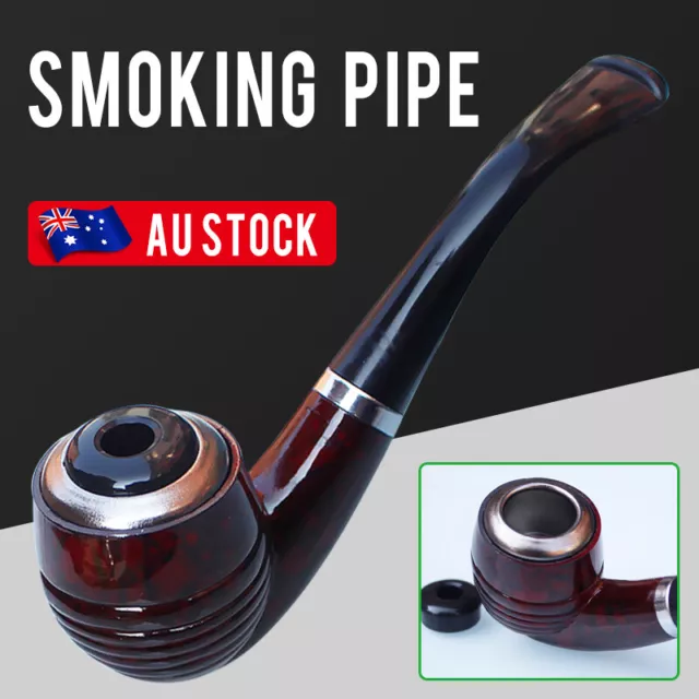 Washable Durable Enchase Double Filter Tobacco Cigarettes Filter Smoking Pipe AU