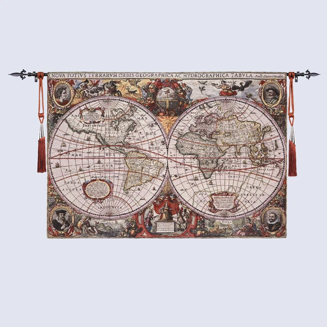 Medieval Palace and royal family for“old world map” jacquard tapestry