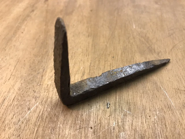 Antique Blacksmith 17th 18th Century Made Wrought Iron Meat Hook Coat Hook