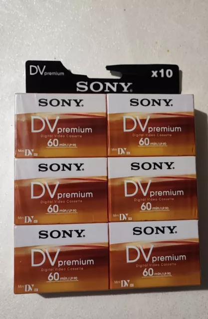 Lot 10 Cassettes MiniDV  SONY  60 premium NEUVE NEW   vierge