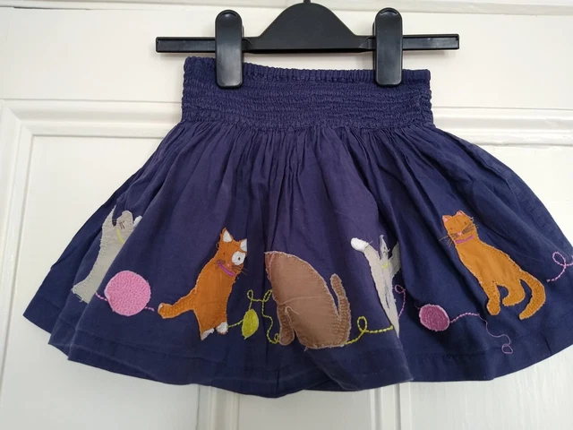 Gonna in cotone blu 2-3 anni MINI FONDO 4 primavera/estate: applique GATTI: tute palo