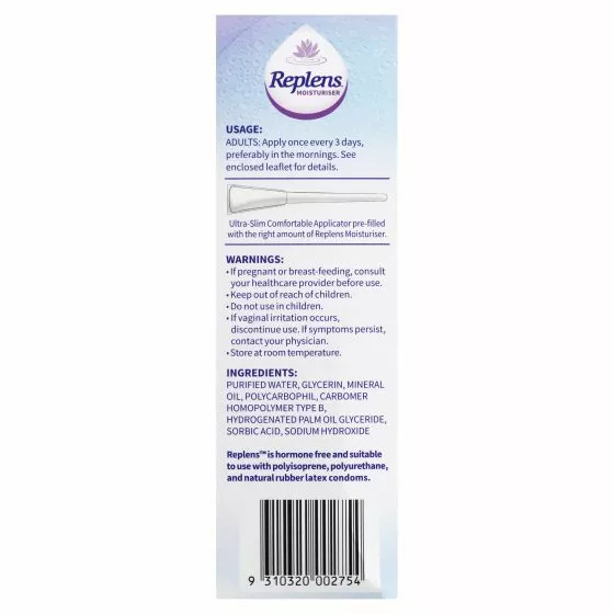 Replens Long Lasting Vaginal Moisturiser 10 Pack, Hormone-free & Soothing relief 3