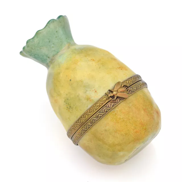 Vintage Daniel Moreau Limoges France Pineapple Porcelain Box