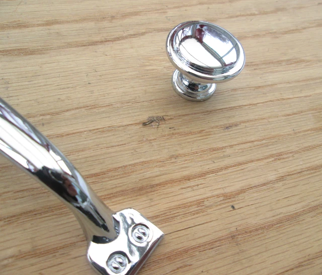 Boutons De Traction De Tiroir Chrome Poli Armoire Armoire Porte Poignées 3