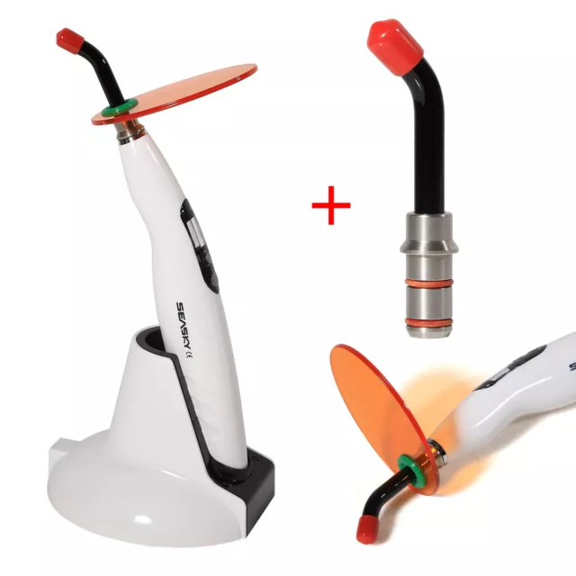 Dental 5W Cordless LED-B Curing Light Cure Lamp 1400mw / Guide Tip Rod D8