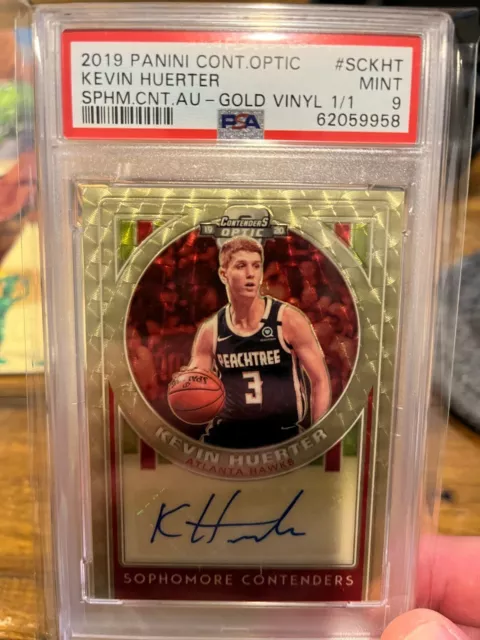 2019 Panini Contenders Optic Kevin Huerter 1/1 Gold Vinyl PSA 9