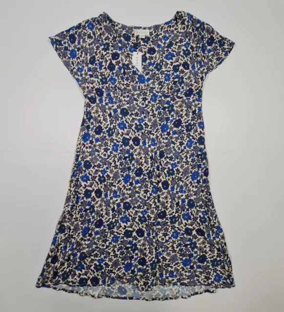 Velvet by Graham & Spencer Womens Dress Blue Medium Floral Short Sleeve Short