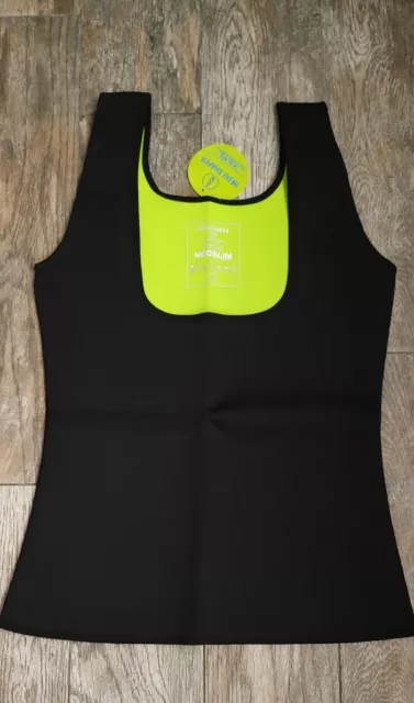 Redu Shaper Sauna Women Shirt Neoprene Gym Hot  Black  Green Size 3X See Picture