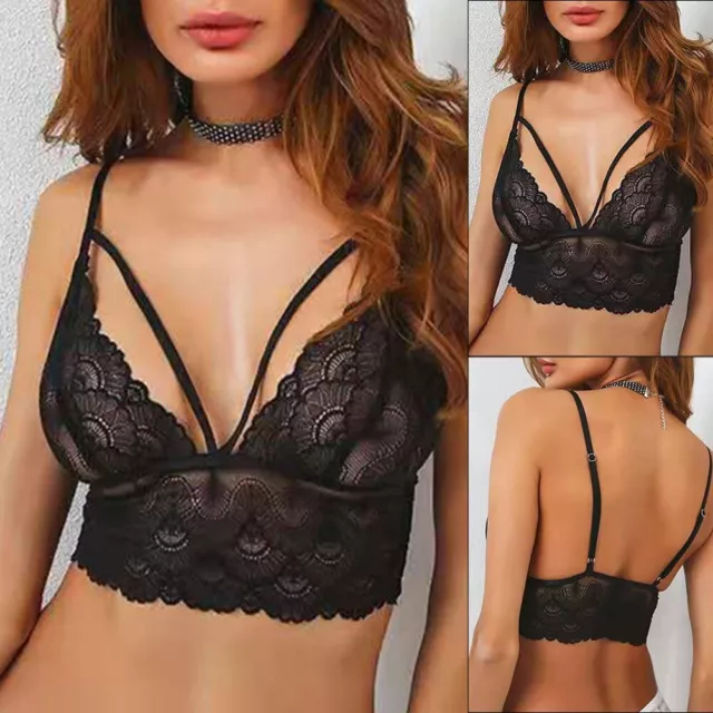 Soutien-gorge bustier sexy pour femmes dentelle bralette haut de culture haut de