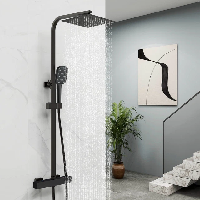 Colonna Doccia Moderna Con Miscelatore Termostatico OCEAN ITALY - Acciaio Inox E Ottone - Foto 8