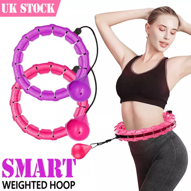 24/36/48 Knots Weighted Hula Smart Hoop Thin Waist Fitness Weight Loss Hoop UK