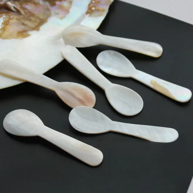 1PC Mother Of Pearl Spoon Caviar Spoons Natural Conch Shell Scoop Mini 7.2cm