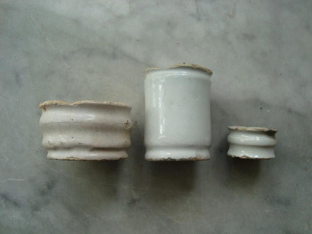 3 nice17 century delft albarello pot delfts oitment pot/sakecup,holland ,decima