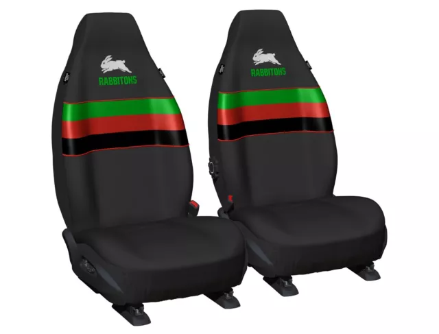 84009 South Sydney Rabbitohs Nrl Logo Set Of 2 Front Car Seat Covers Size 60