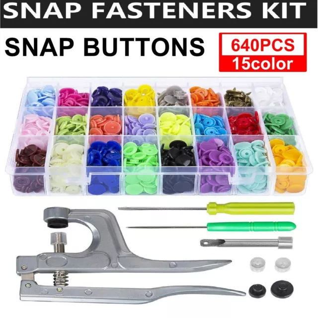RELIABLE SNAP FASTENER Kit 204pcs Durable Snaps for Clothing and Crafts  $23.51 - PicClick AU
