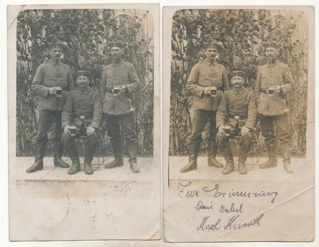 2 x Foto AK - Soldaten - Trebnitz Schlesien