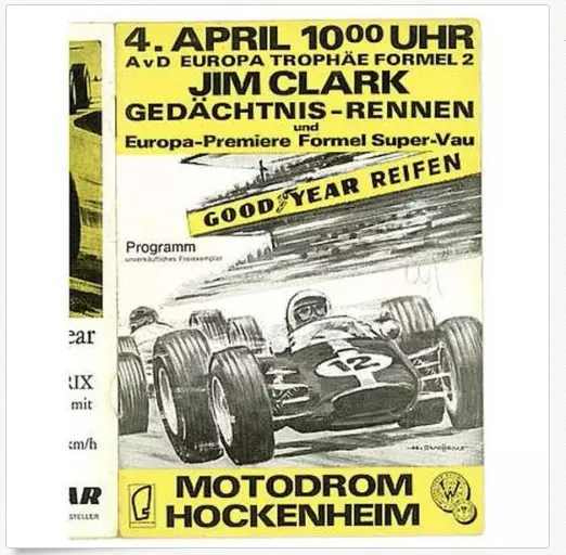 Rennprogramm JIM-CLARK-Rennen Formel 2 1971 Hockenheim