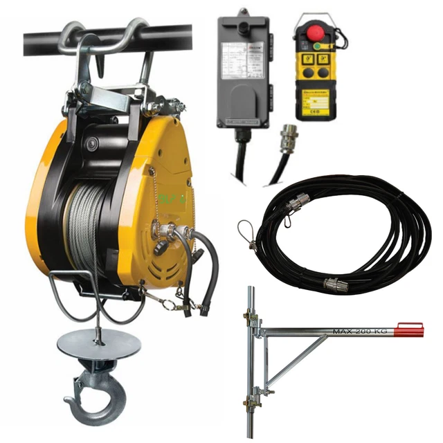 Bauseilwinde elektrisch Gerüstseilwinde 230 kg Hub 28m elektrische Bauseilwinde