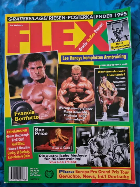 Joe Weiders FLEX Ausgabe Januar / Februar 1995 Doppelposter