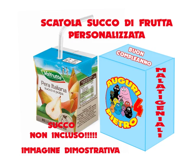 Barbapapa and friends Scatole Colorate per Succo di frutta Festa di Compleanno