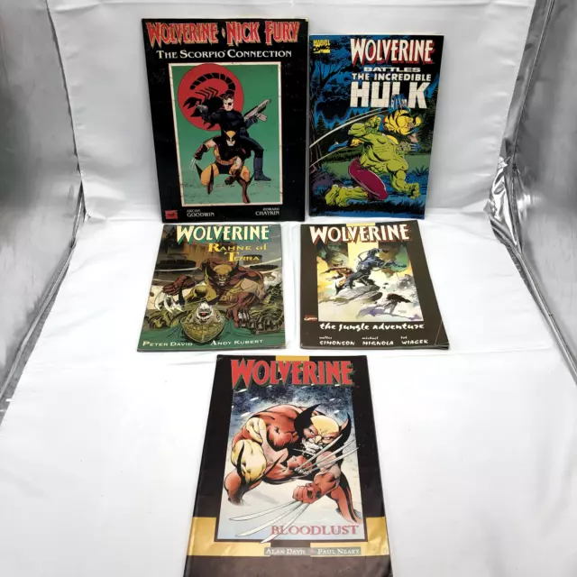 Marvel Comics Wolverine Lot 5 TPB Trade Paper Backs 14 Comic Issues