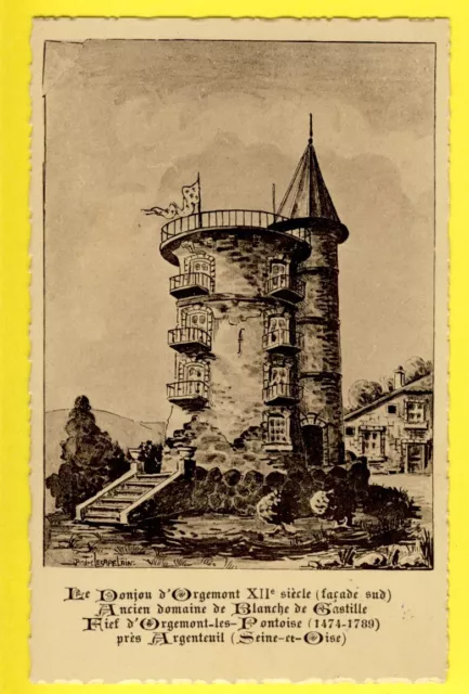 CPA FRANCE drawing engraving 95 - SILVEREUIL the DUNJON d'ORGEMONT les PONTOISE