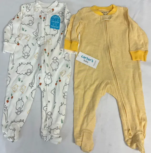 Carters Baby 2 Piece Long Sleeve One Piece Set Infant Size 6 Months Multicolor