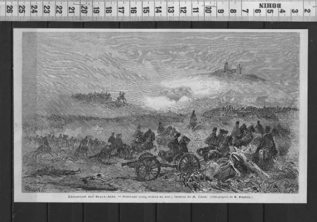 G320 / Gravure 1873 /  Solferino - Cinq Heures Du Soir