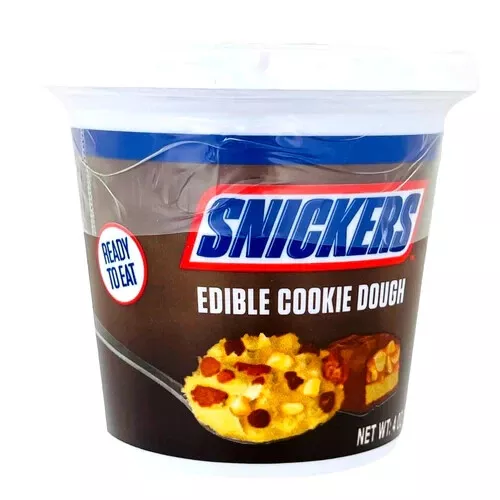 932115 1 X 113G Tub Snickers Edible Cookie Dough Ready To Eat Scoop Ready To Eat